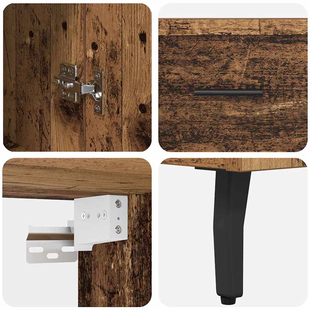Highboard 2 pcs Staro drvo Konstruirano drvo