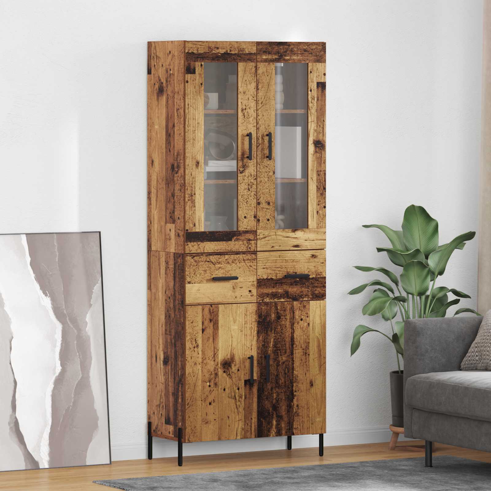 Highboard Zidne Staro drvo 69,5 x 34 x 180 cm Konstruirano drvo