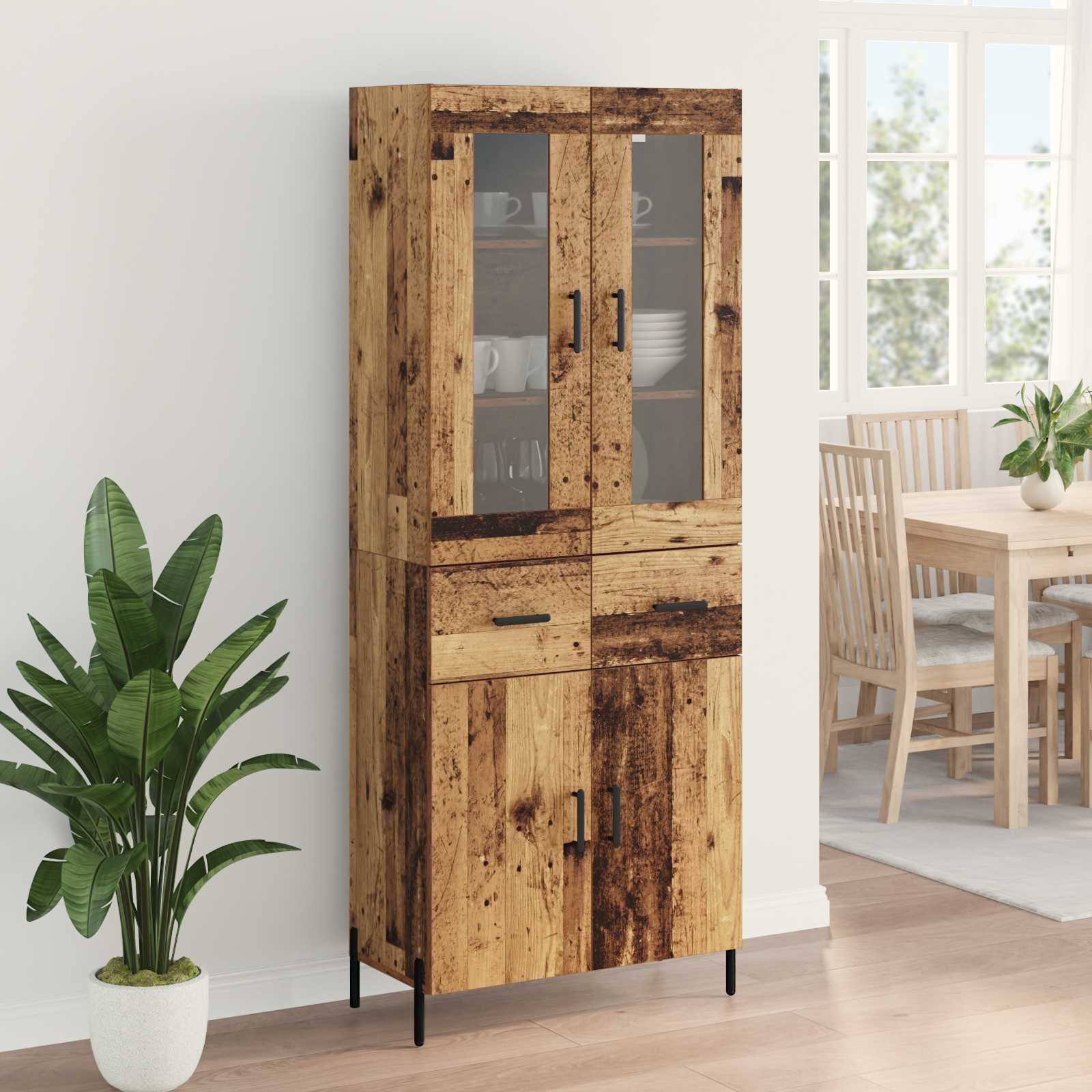 Highboard Zidne Staro drvo 69,5 x 34 x 180 cm Konstruirano drvo