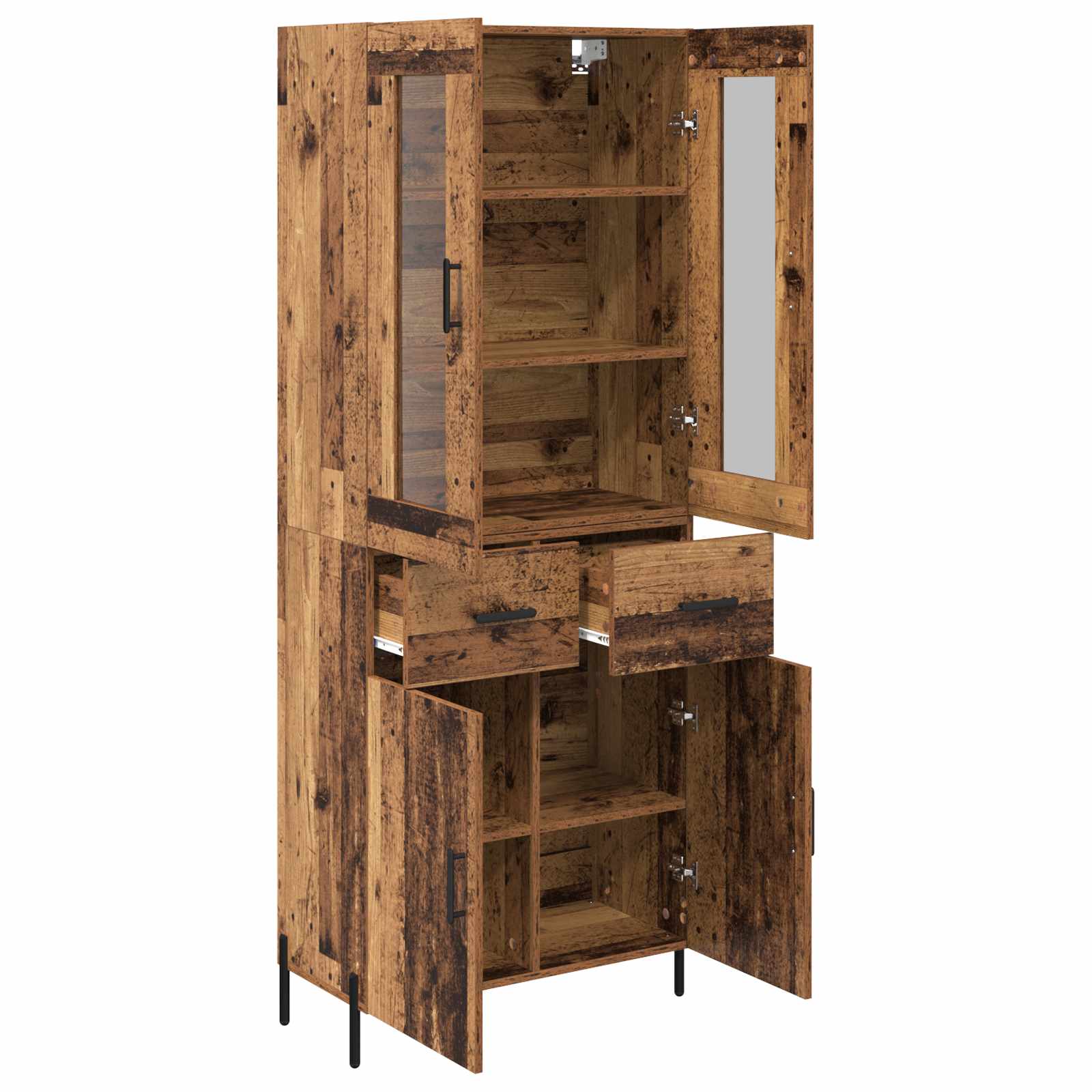 Highboard Zidne Staro drvo 69,5 x 34 x 180 cm Konstruirano drvo