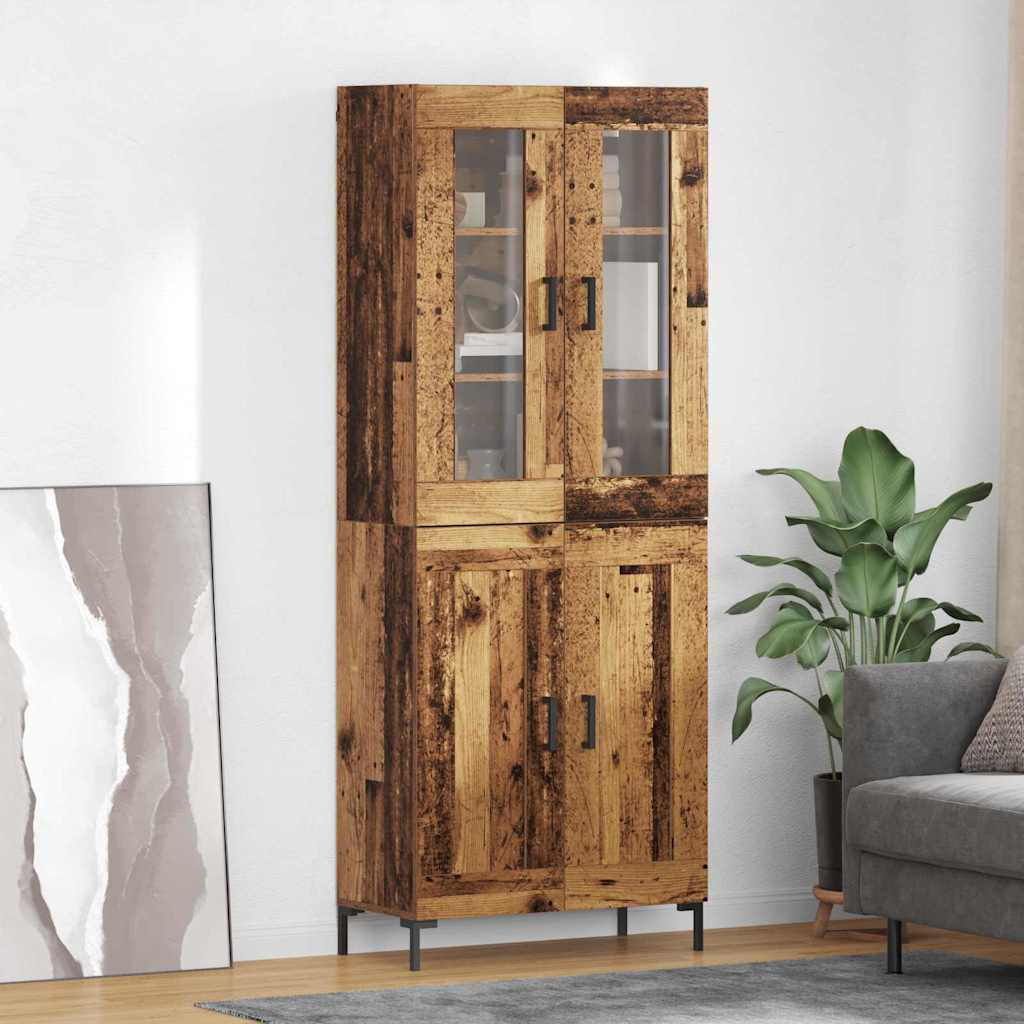 Highboard 2 pcs Staro drvo Konstruirano drvo
