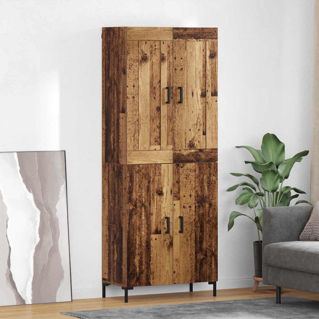 Highboard 2 pcs Staro drvo Konstruirano drvo