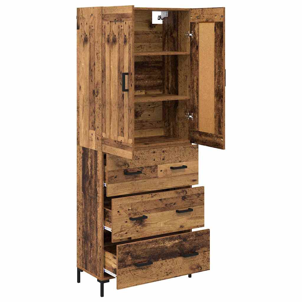 Highboard s ladicama 2 pcs Staro drvo Konstruirano drvo