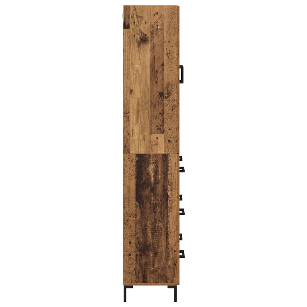 Highboard s ladicama 2 pcs Staro drvo Konstruirano drvo