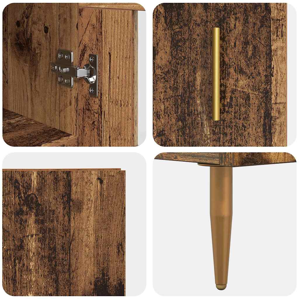 Highboard 2 pcs Staro drvo Konstruirano drvo