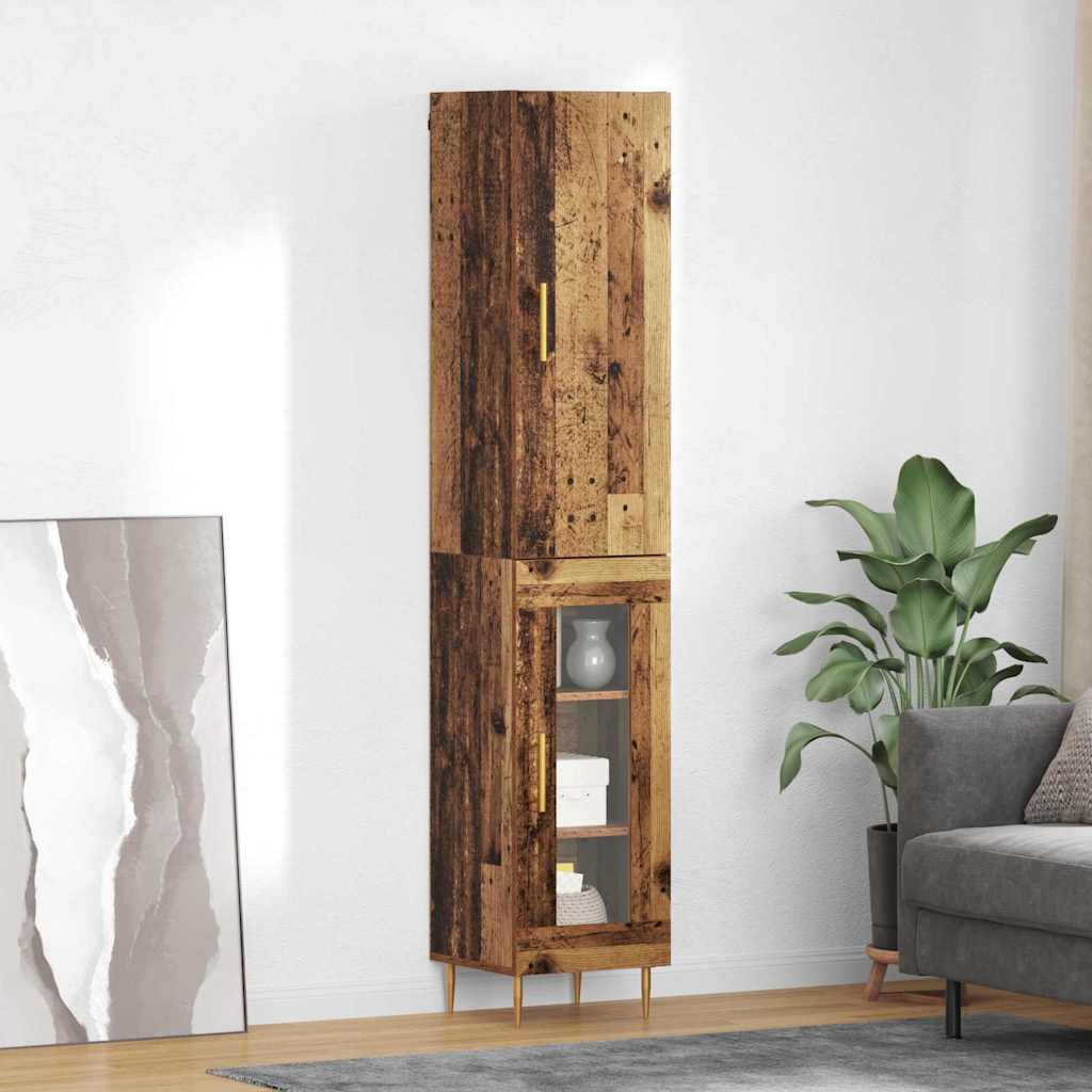Highboard 2 pcs Staro drvo Konstruirano drvo