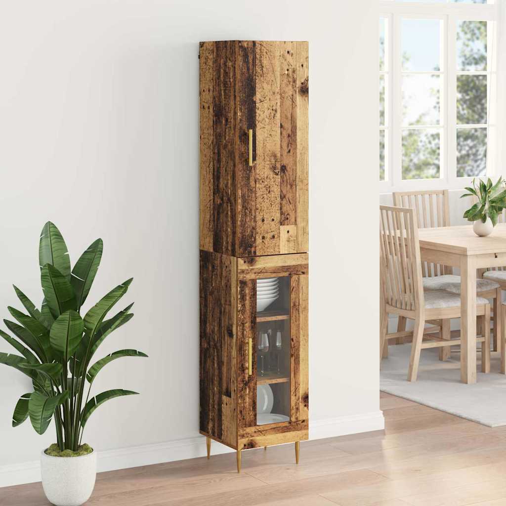 Highboard 2 pcs Staro drvo Konstruirano drvo