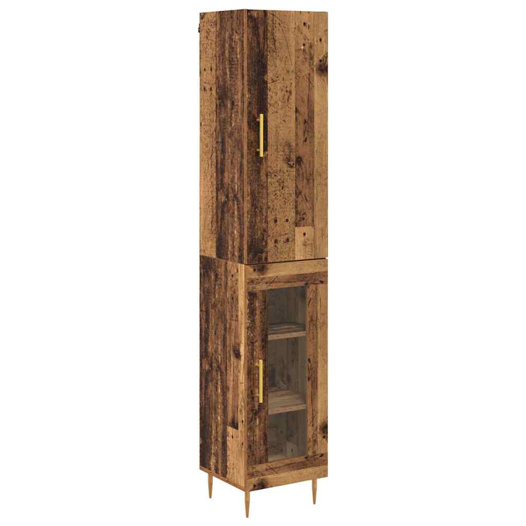Highboard 2 pcs Staro drvo Konstruirano drvo