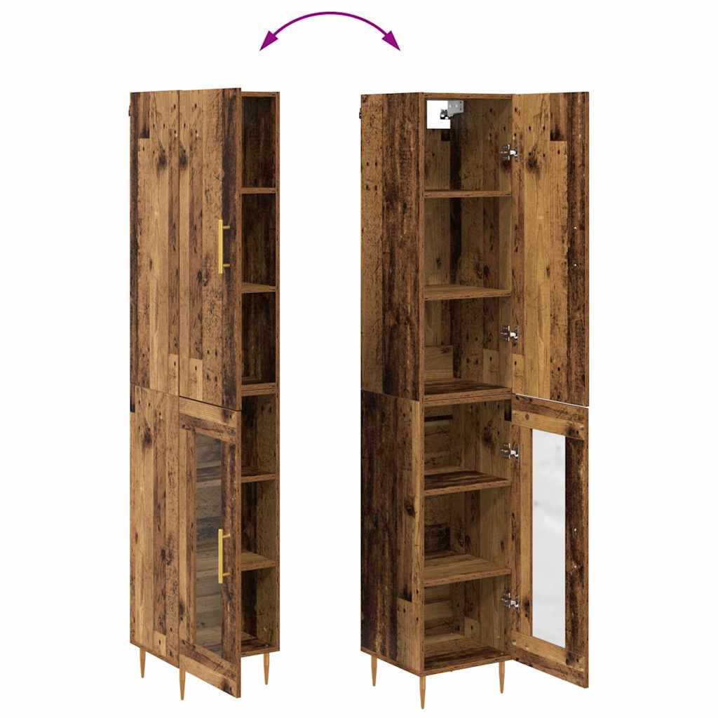 Highboard 2 pcs Staro drvo Konstruirano drvo