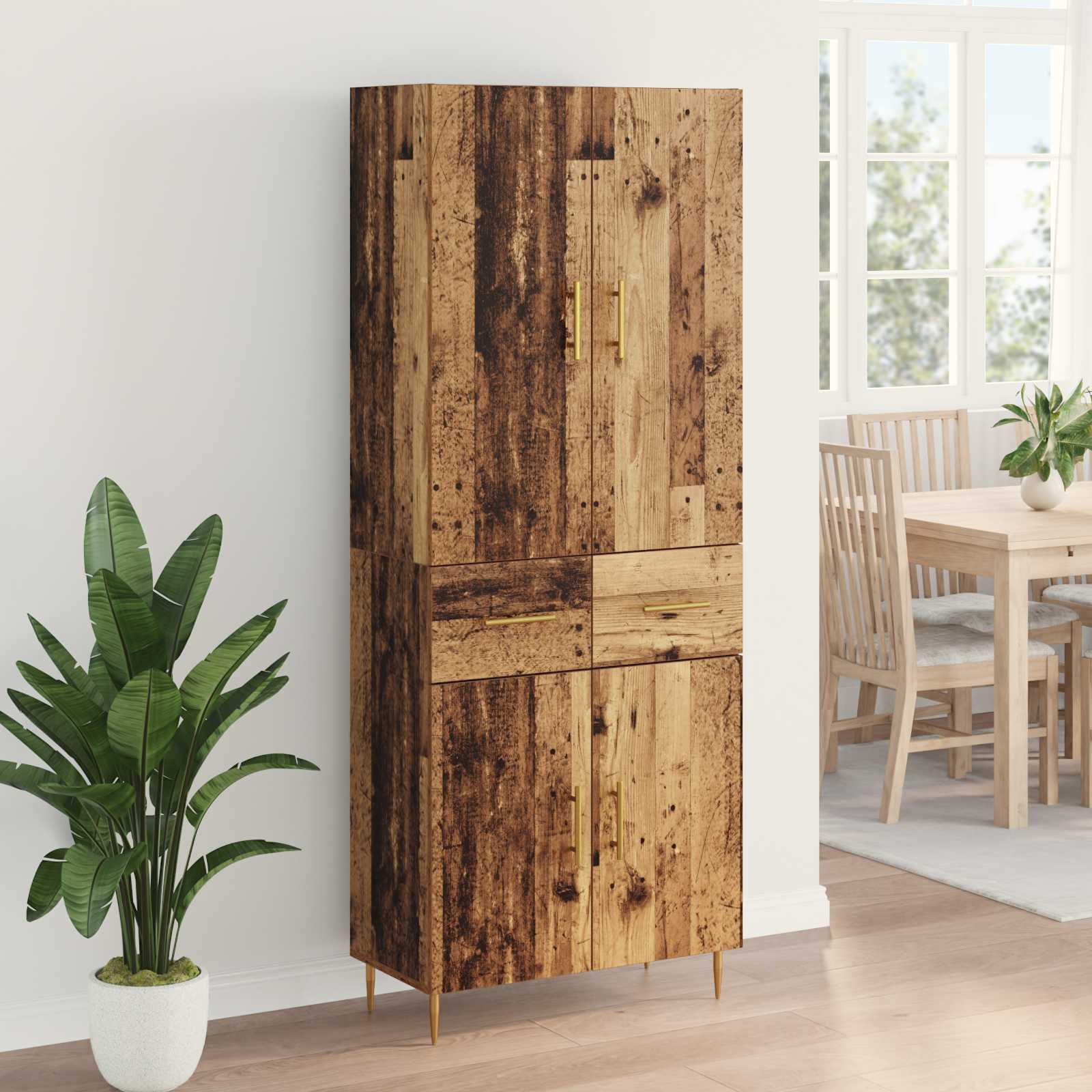 Highboard Zidne Staro drvo 69,5 x 34 x 180 cm Konstruirano drvo