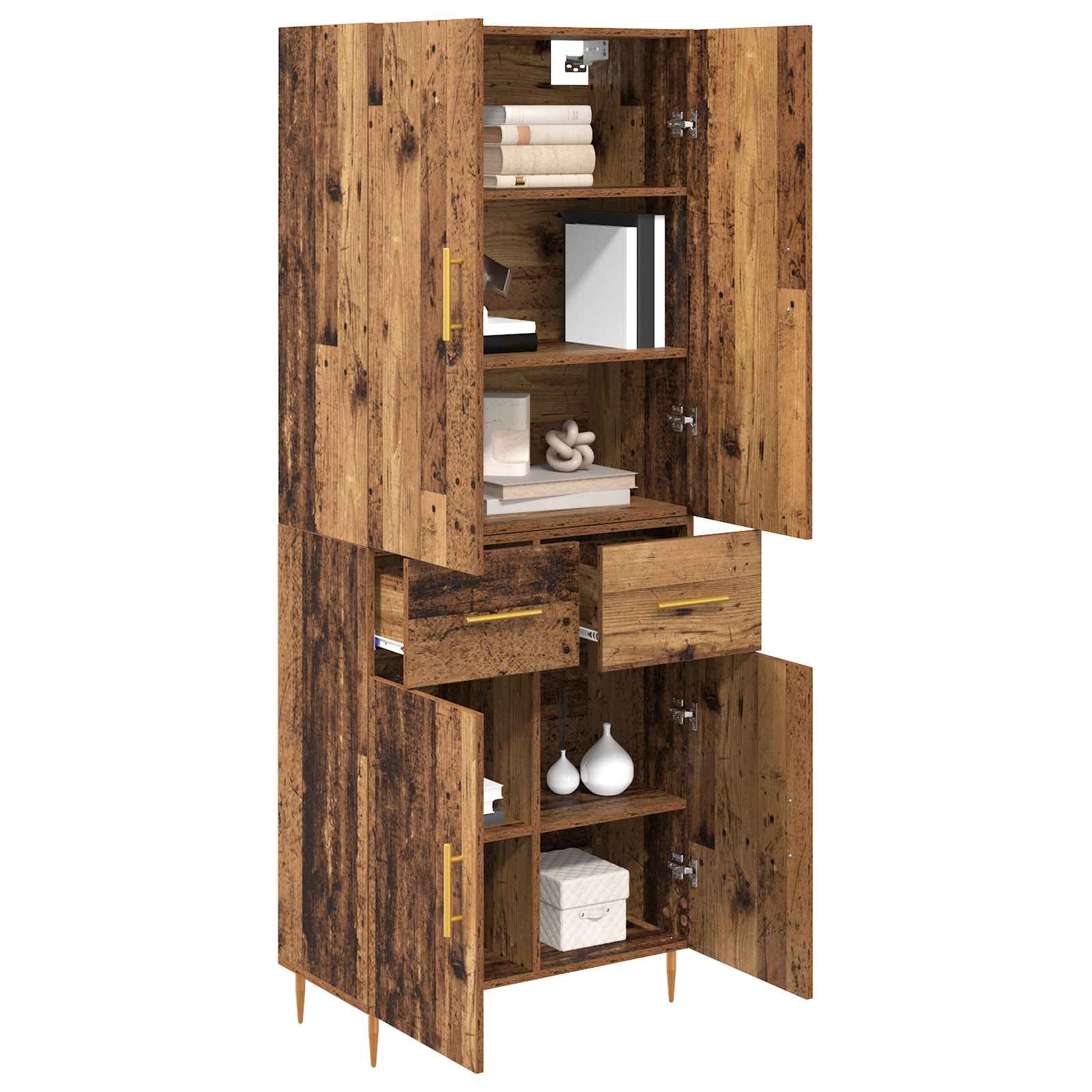 Highboard Zidne Staro drvo 69,5 x 34 x 180 cm Konstruirano drvo