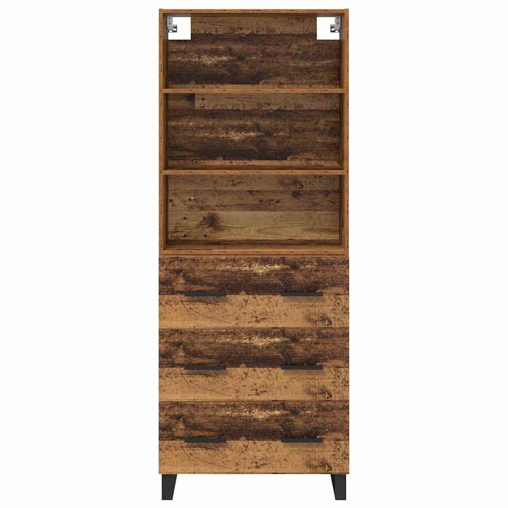 Highboard s ladicama 2 pcs Staro drvo Konstruirano drvo