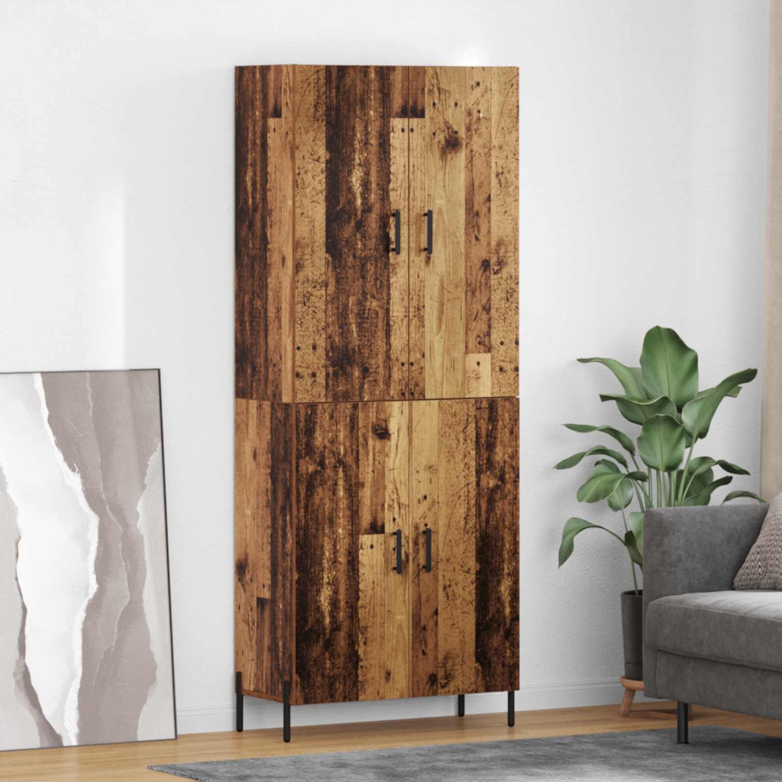 Highboard Zidne Staro drvo 69,5 x 34 x 180 cm Konstruirano drvo