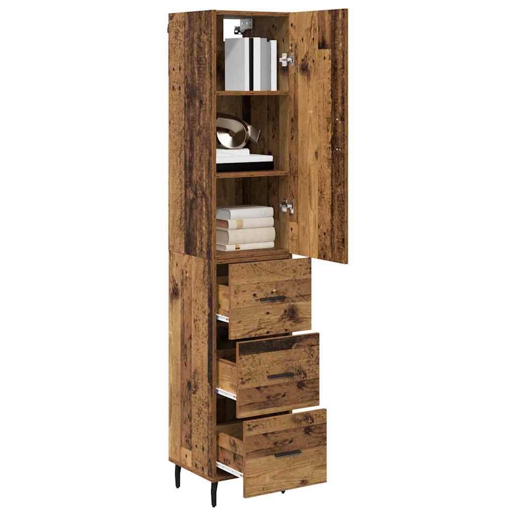 Highboard Staro drvo 34,5 x 34 x 180 cm Konstruirano drvo