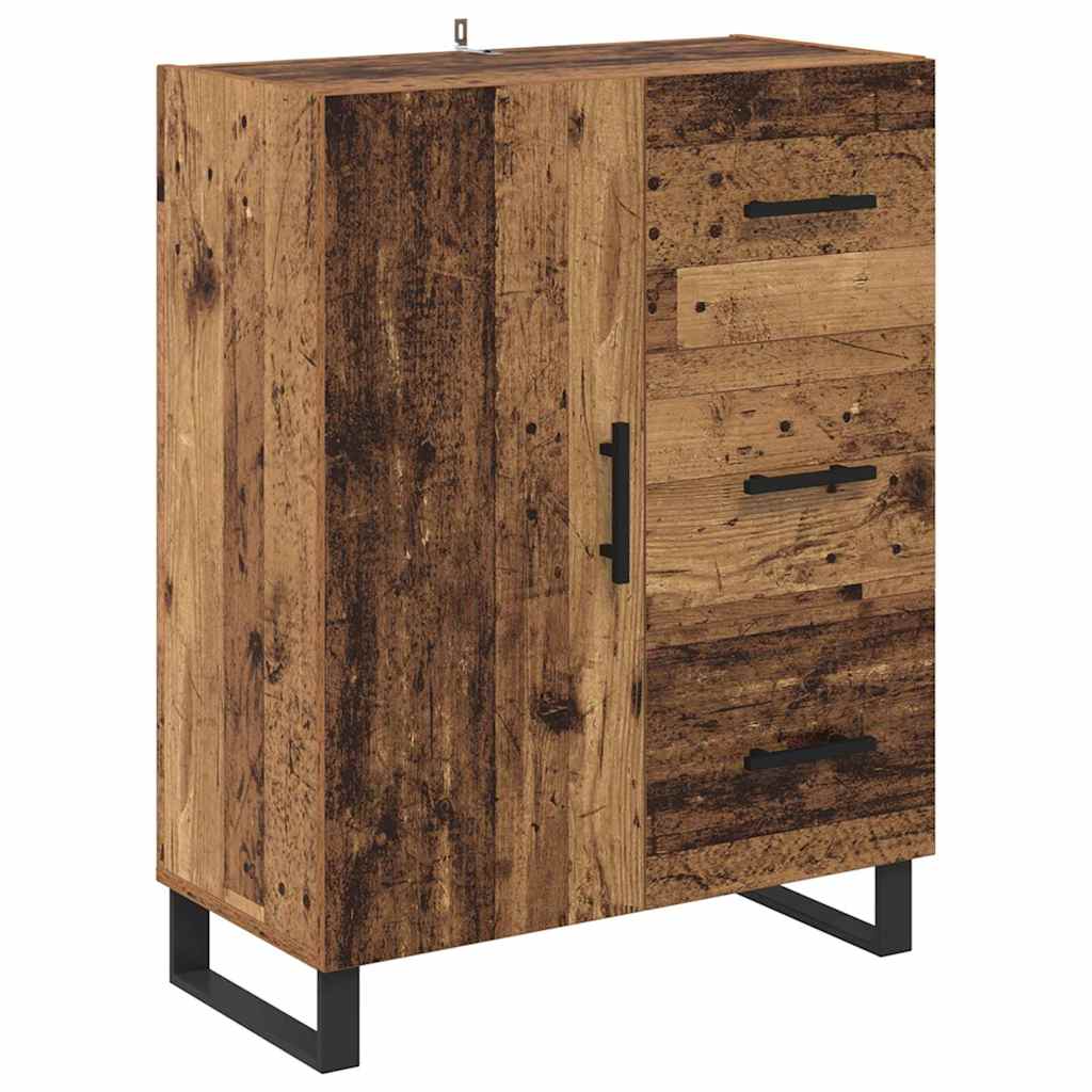 Highboard s ladicama 2 pcs Staro drvo 69,5 x 34 x 180 cm