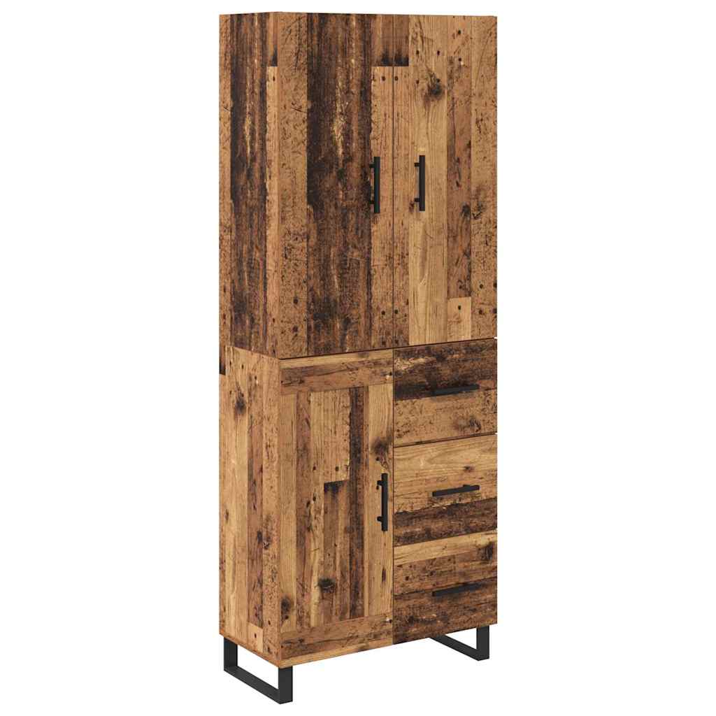 Highboard s ladicama 2 pcs Staro drvo 69,5 x 34 x 180 cm