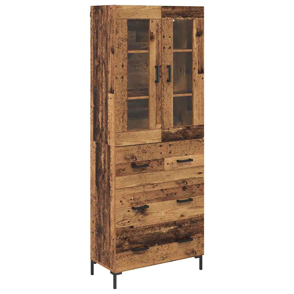Highboard s ladicama 2 pcs Staro drvo Konstruirano drvo