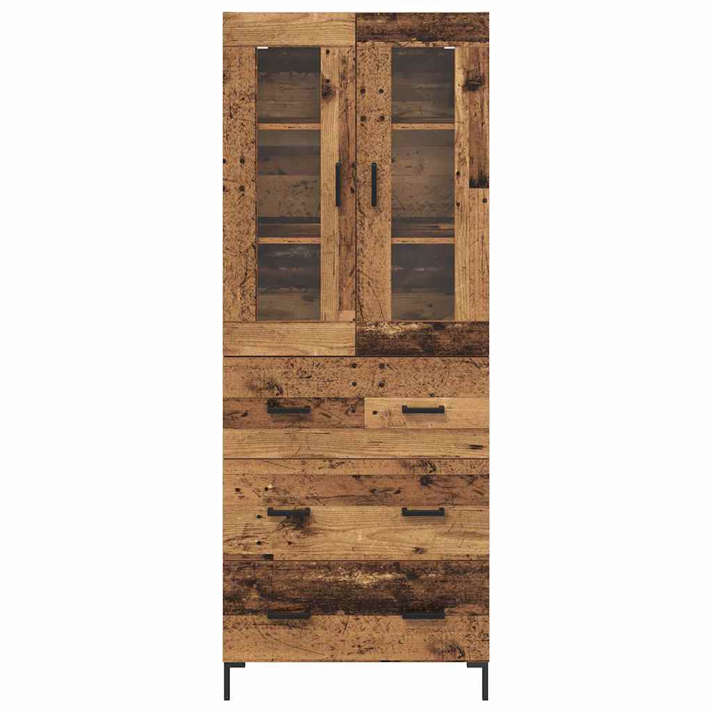 Highboard s ladicama 2 pcs Staro drvo Konstruirano drvo