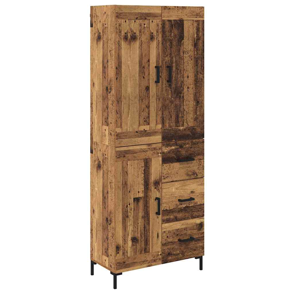 Highboard s ladicama 2 pcs Staro drvo Konstruirano drvo