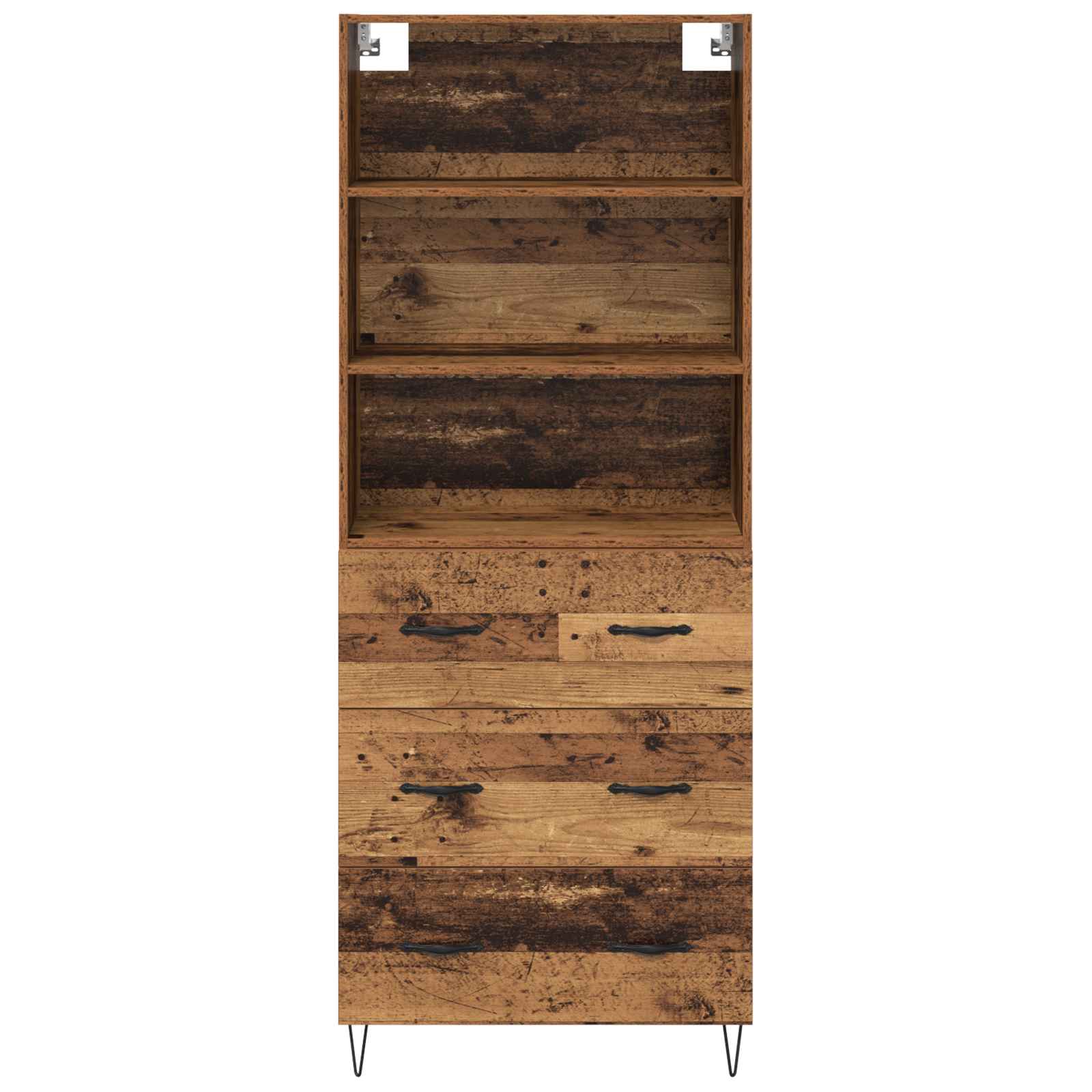 Highboard s ladicama 2 pcs Staro drvo Konstruirano drvo
