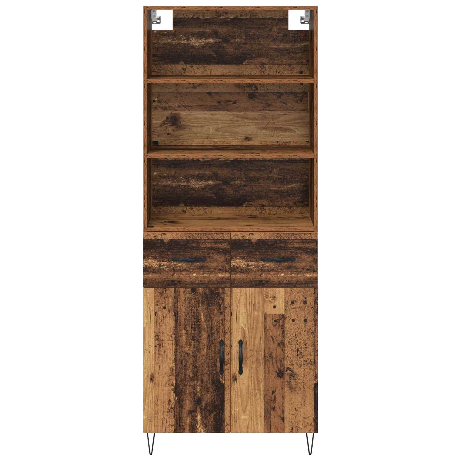 Highboard s ladicama 2 pcs Staro drvo Konstruirano drvo