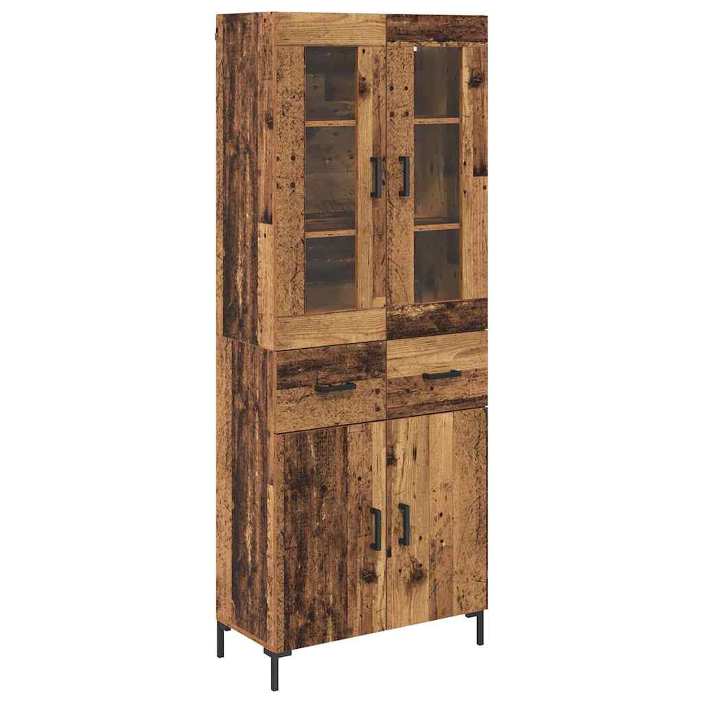 Highboard s ladicama 2 pcs Staro drvo Konstruirano drvo