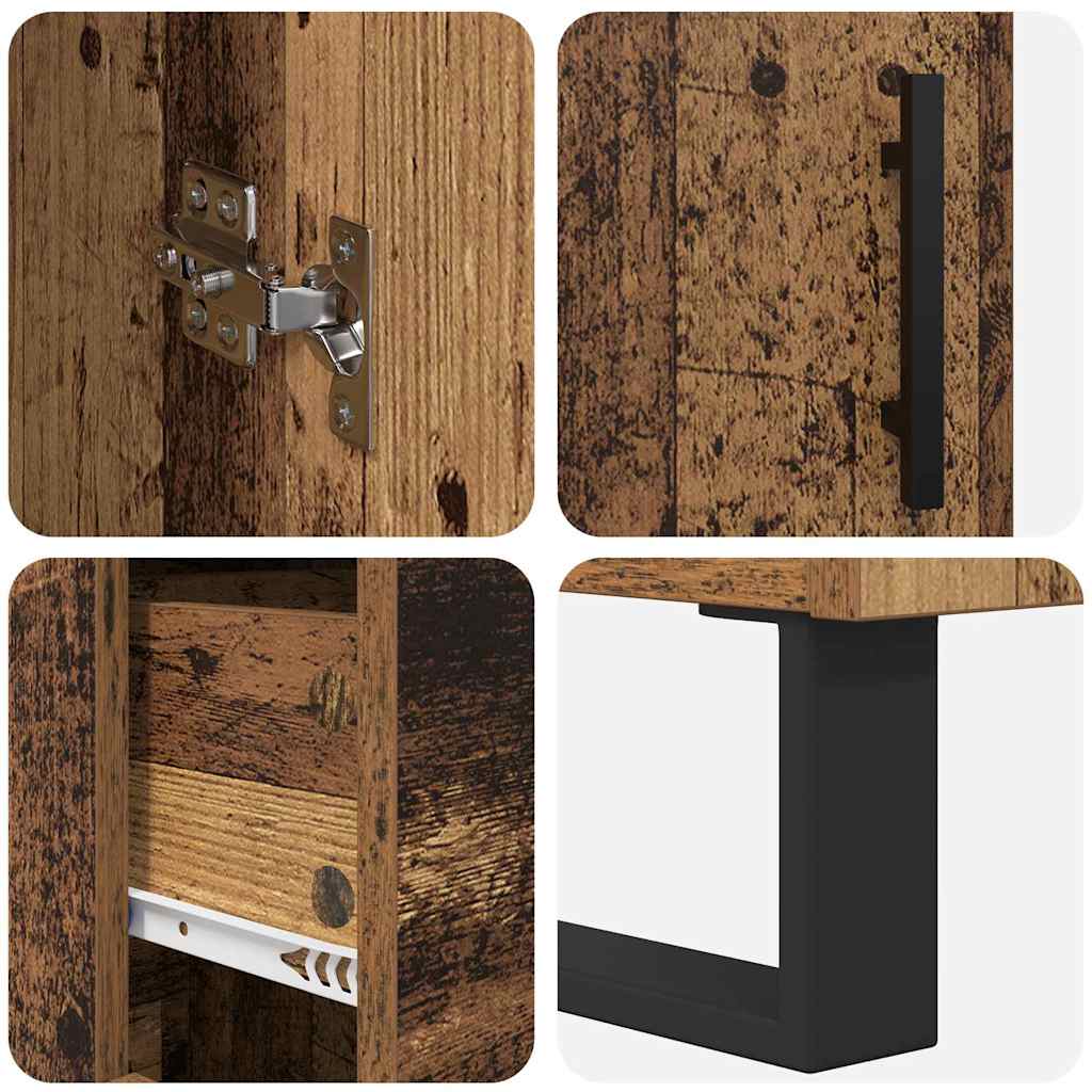 Highboard s ladicama 2 pcs Staro drvo 69,5 x 34 x 180 cm