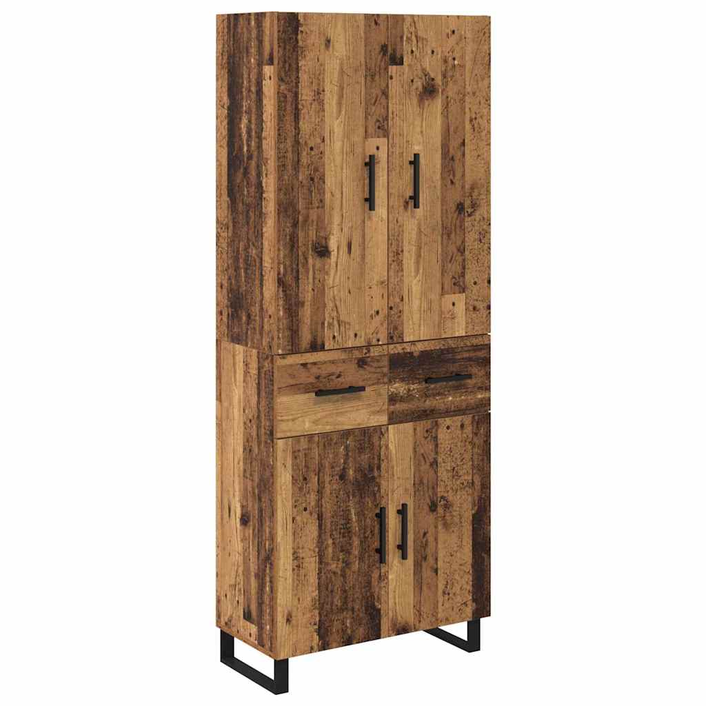 Highboard s ladicama 2 pcs Staro drvo 69,5 x 34 x 180 cm