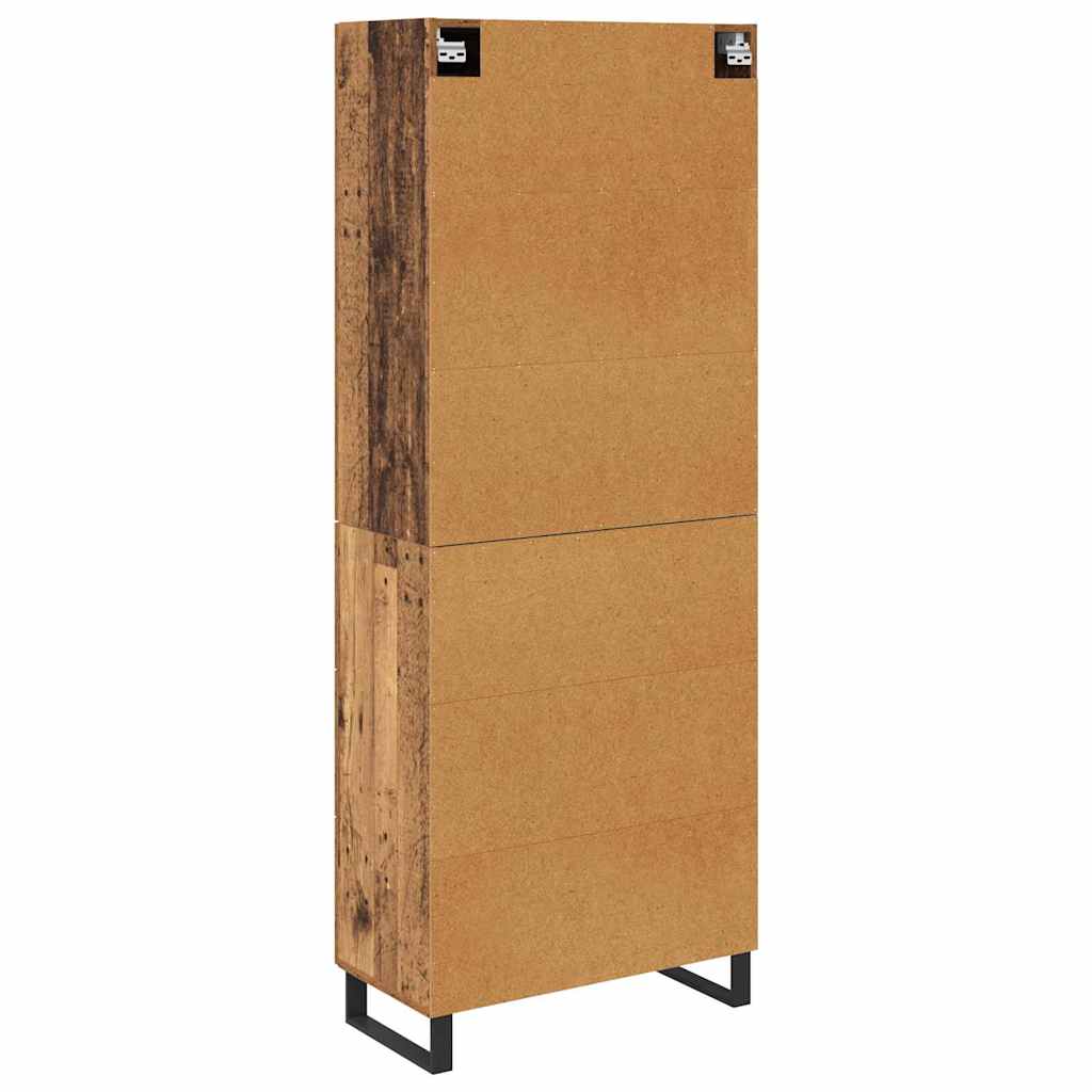 Highboard s ladicama 2 pcs Staro drvo 69,5 x 34 x 180 cm