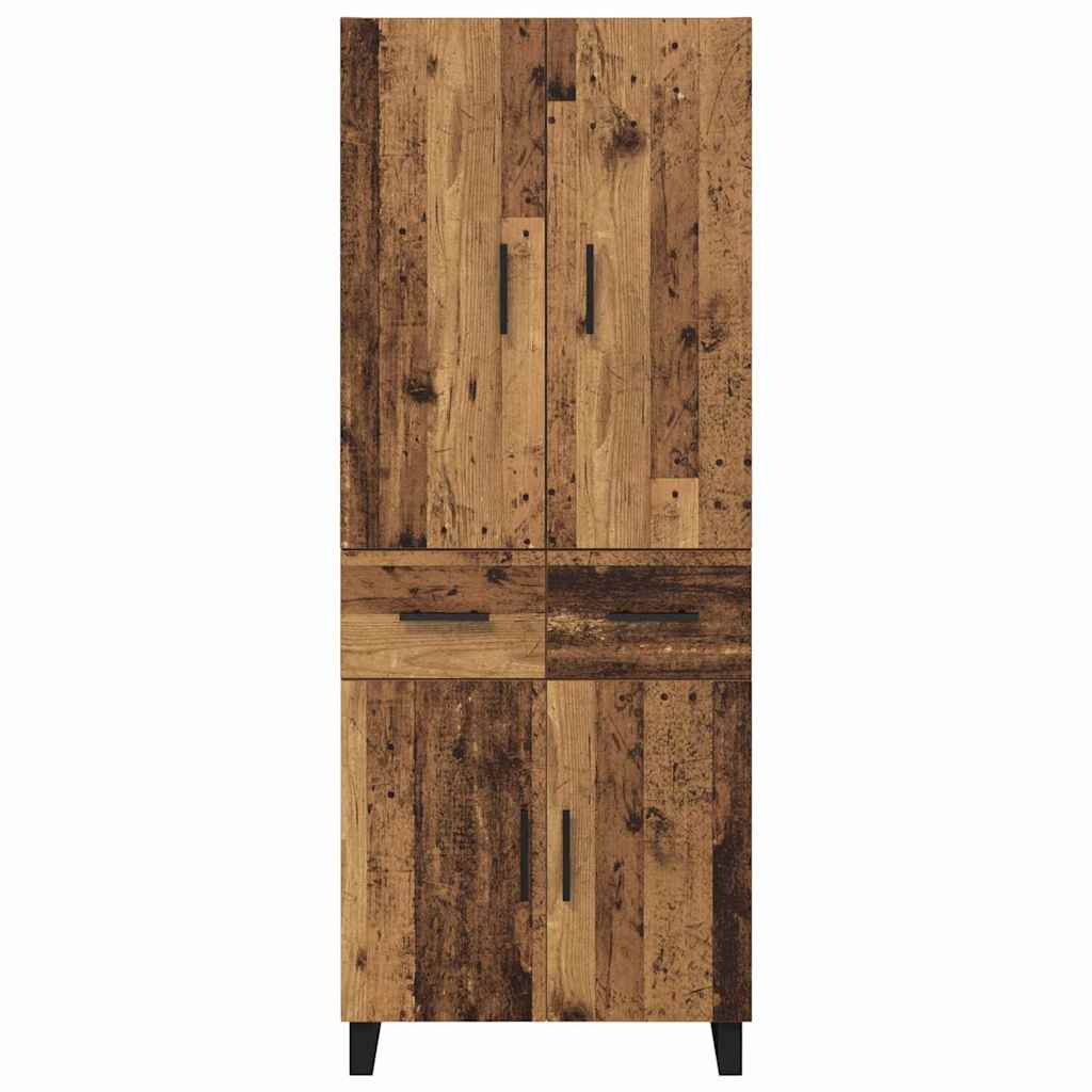 Highboard s ladicama 2 pcs Staro drvo 69,5 x 34 x 180 cm