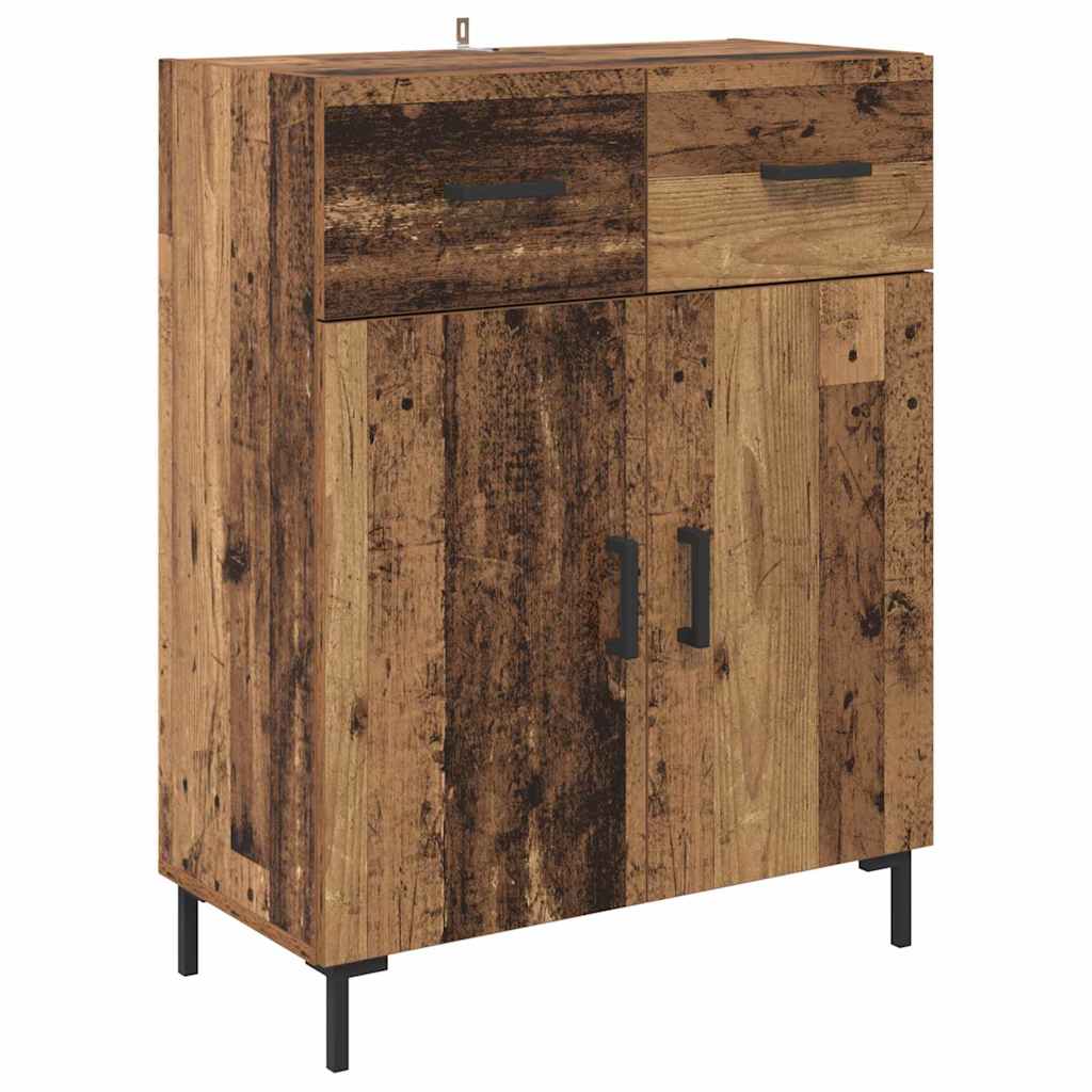 Highboard s ladicama 2 pcs Staro drvo Konstruirano drvo