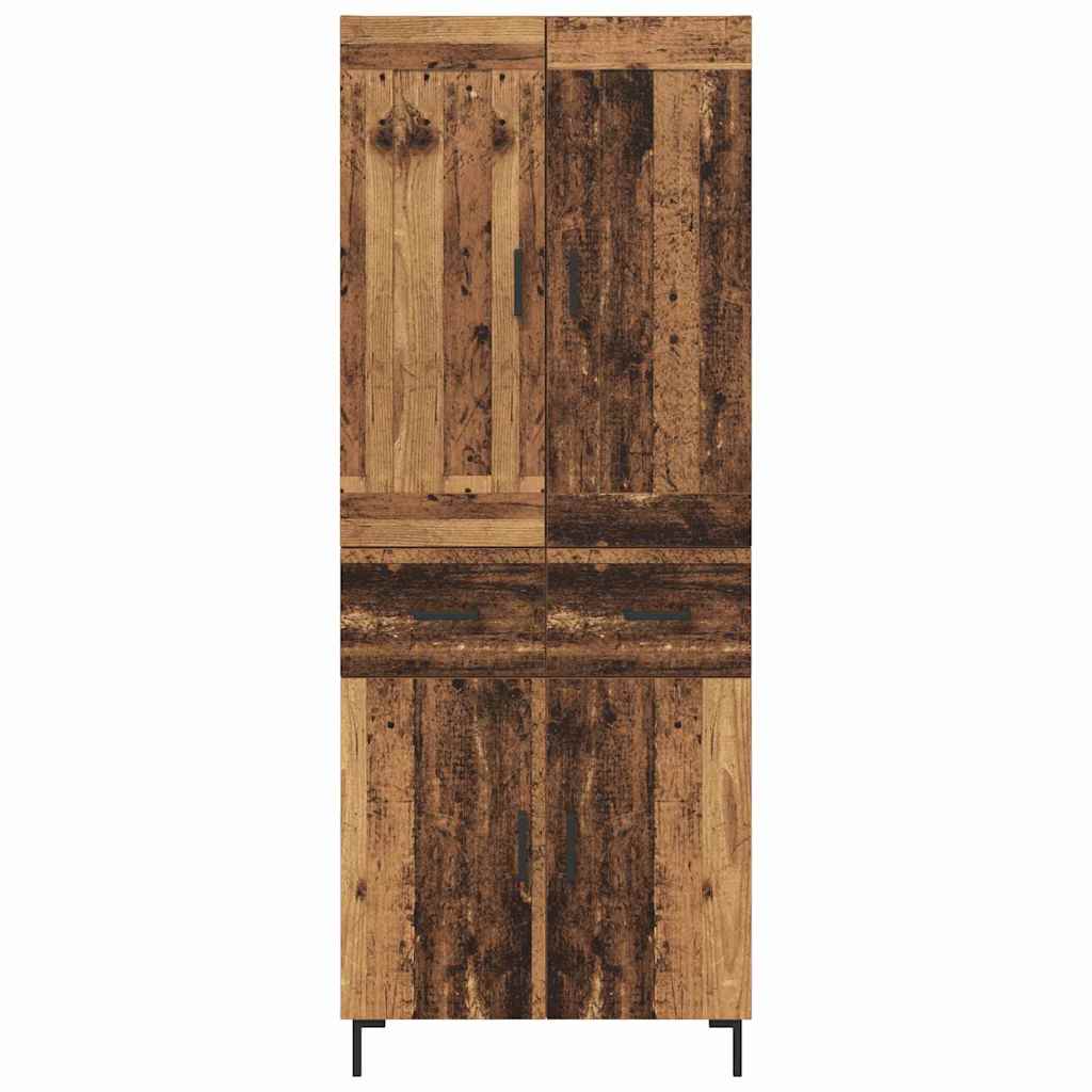 Highboard s ladicama 2 pcs Staro drvo Konstruirano drvo