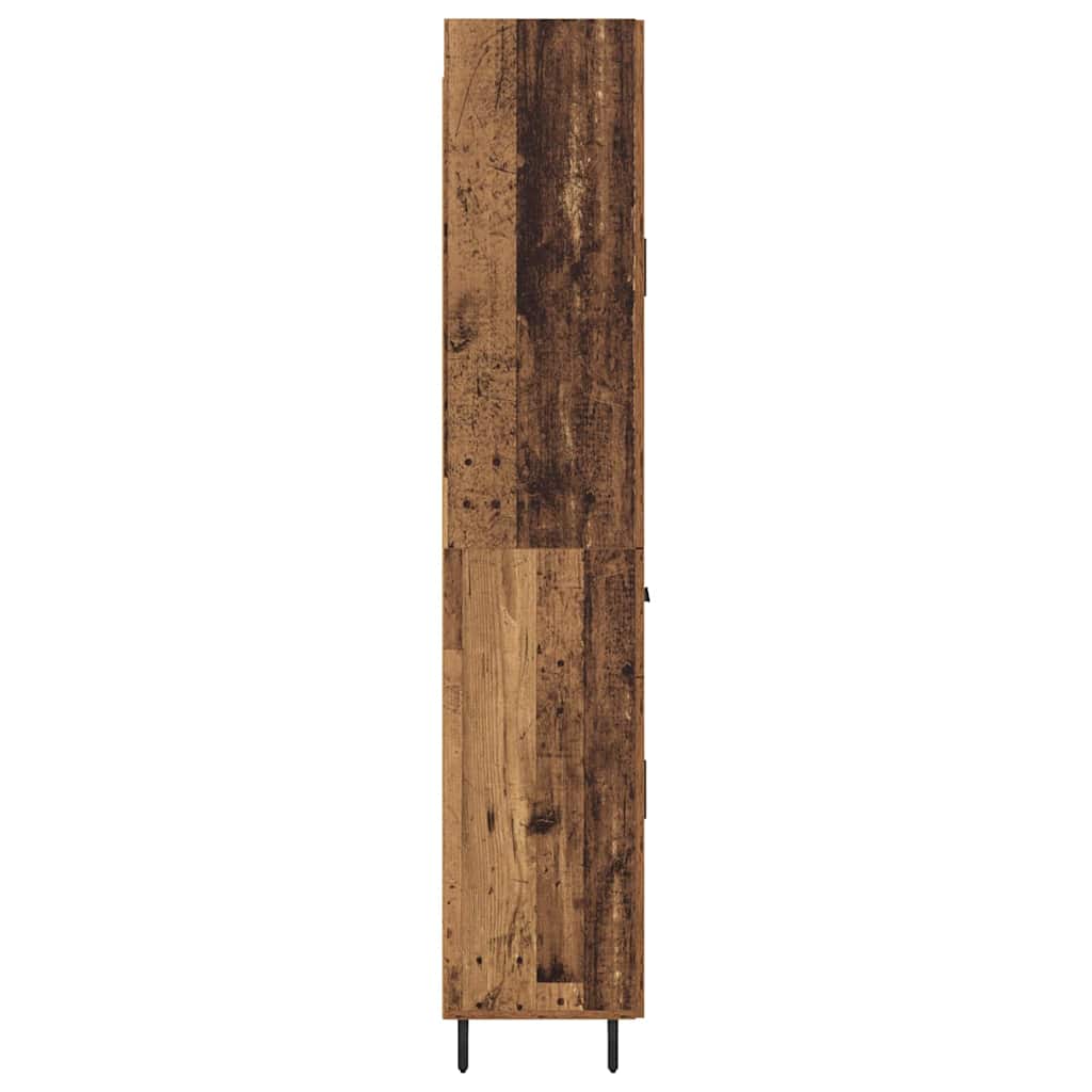 Highboard s ladicama 2 pcs Staro drvo Inženjerska drva i staklo