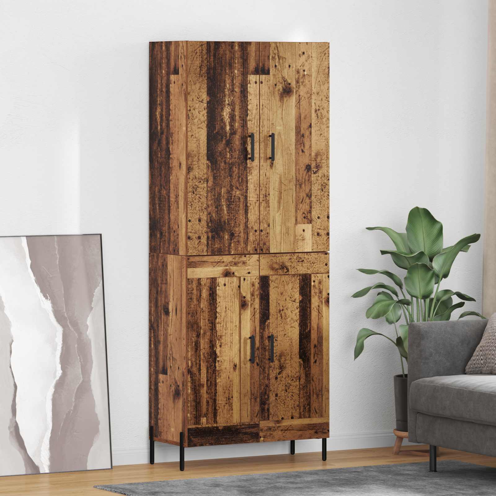 Highboard Zidne Staro drvo 69,5 x 34 x 180 cm Konstruirano drvo