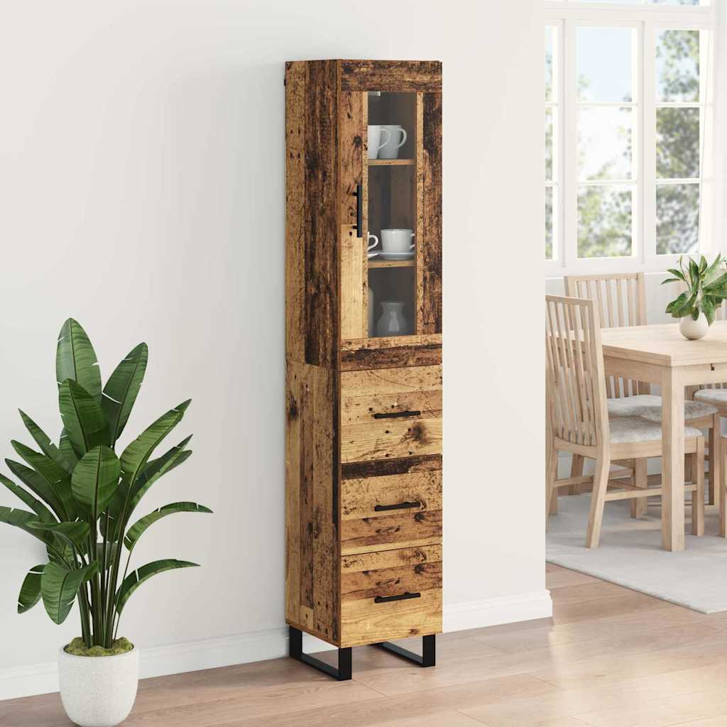 Highboard Staro drvo 34,5 x 34 x 180 cm Konstruirano drvo