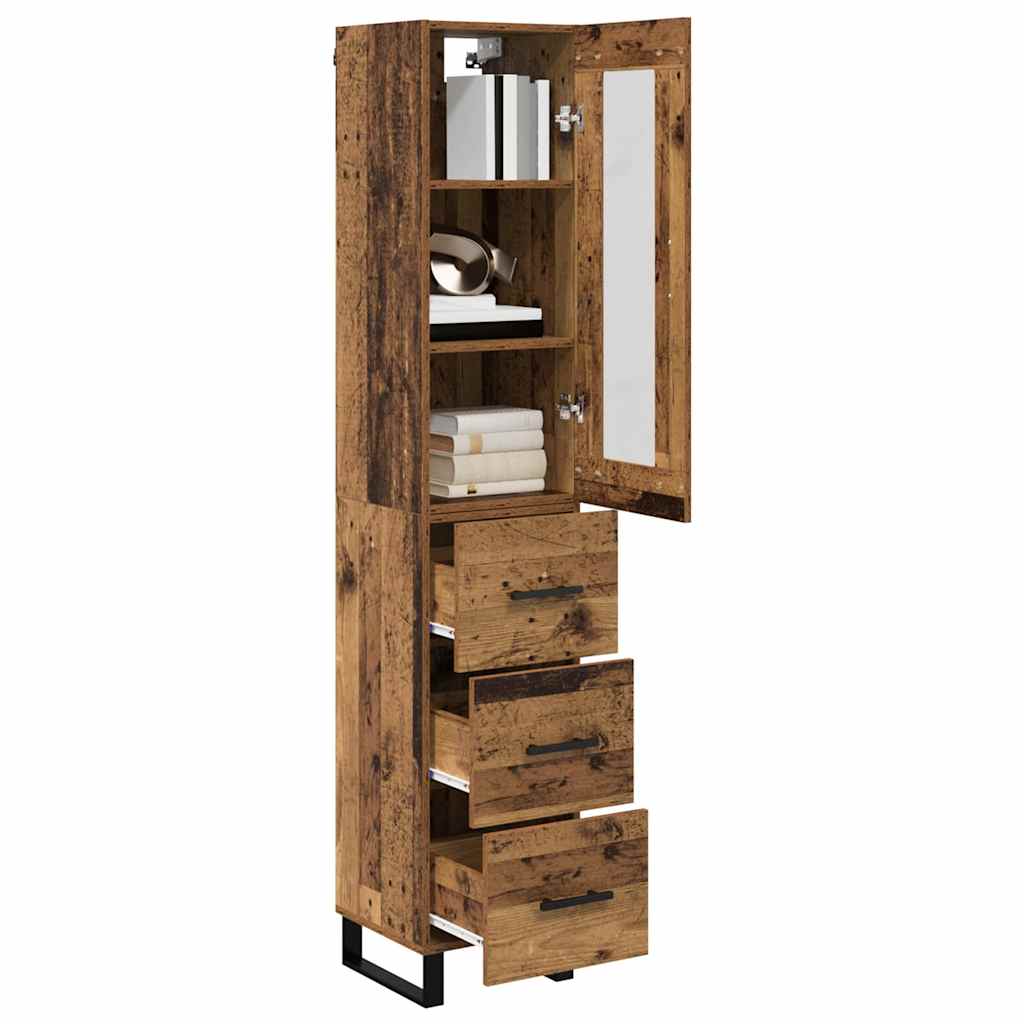Highboard Staro drvo 34,5 x 34 x 180 cm Konstruirano drvo