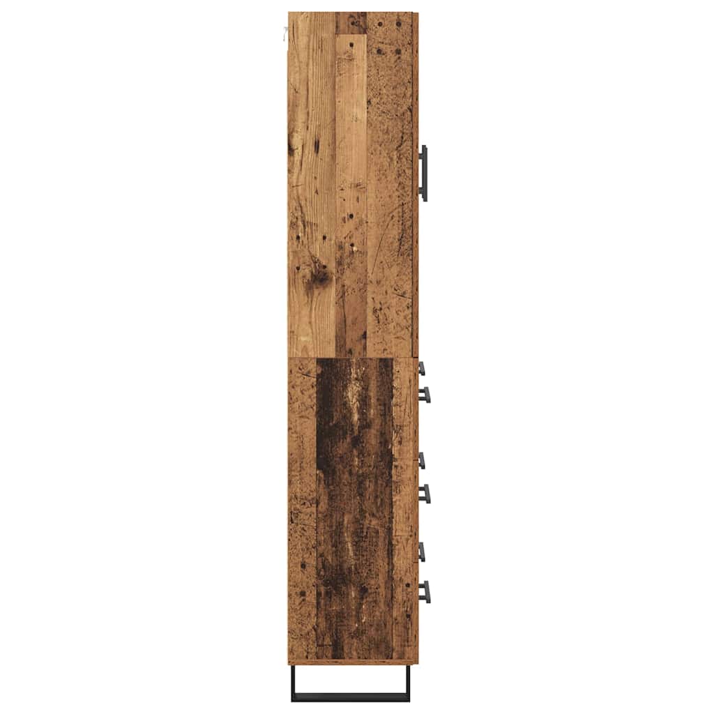 Highboard s ladicama 2 pcs Staro drvo 69,5 x 34 x 180 cm
