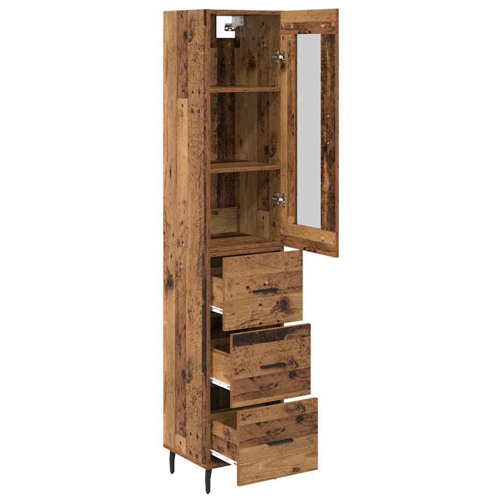 Highboard Staro drvo 34,5 x 34 x 180 cm Konstruirano drvo