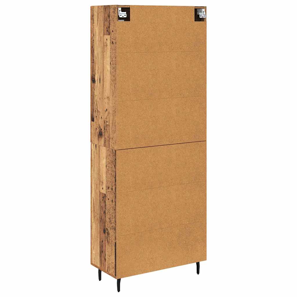 Highboard 2 pcs Staro drvo Inženjerska drva i staklo