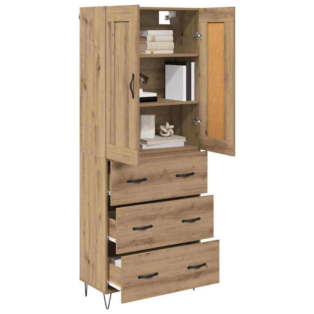 Highboard Umjetnički hrast 69,5 x 34 x 180 cm Konstruirano drvo