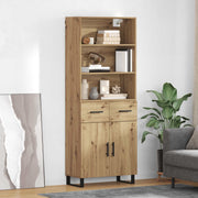 Highboard s ladicama 2 pcs Umjetnički hrast Konstruirano drvo