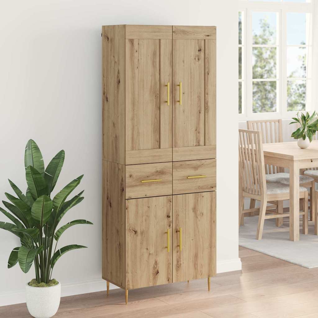 Highboard Umjetnički hrast 69,5 x 34 x 180 cm Konstruirano drvo