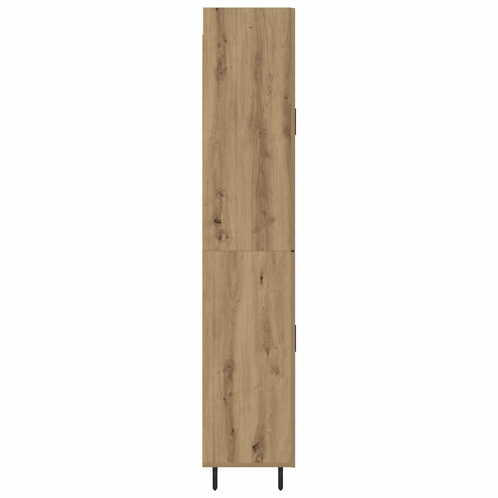 Highboard 2 pcs Umjetnički hrast Inženjerska drva i staklo