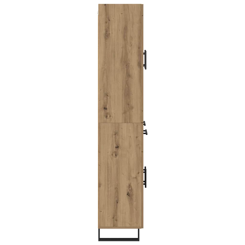 Highboard 2 pcs Umjetnički hrast Inženjerska drva i staklo