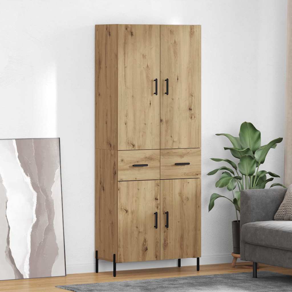 Highboard Umjetnički hrast 69,5 x 34 x 180 cm Konstruirano drvo