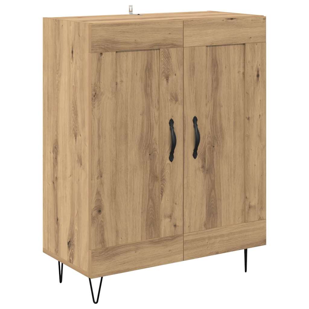 Highboard 2 pcs Umjetnički hrast Inženjersko drvo i staklo