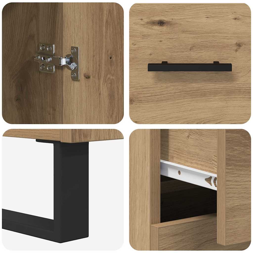 Highboard s ladicama 2 pcs Umjetnički hrast 69,5 x 34 x 180 cm