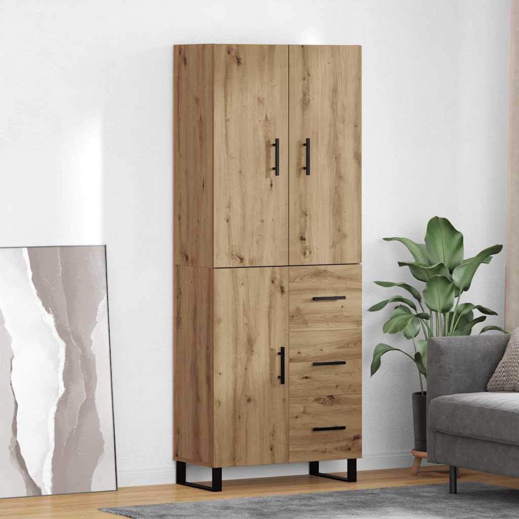 Highboard s ladicama 2 pcs Umjetnički hrast 69,5 x 34 x 180 cm