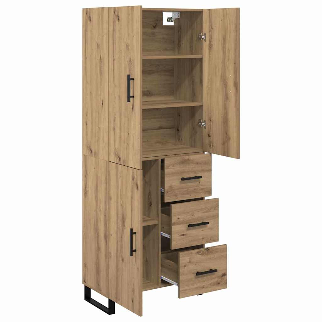Highboard s ladicama 2 pcs Umjetnički hrast 69,5 x 34 x 180 cm