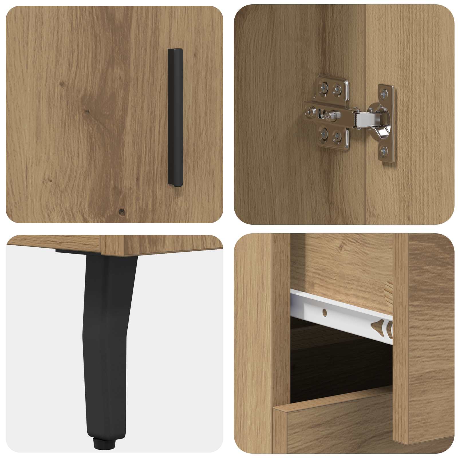 Highboard 2 pcs Umjetnički hrast 69,5 x 34 x 180 cm
